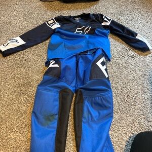 Fox Racing Blue and Black Motocross Gear Set